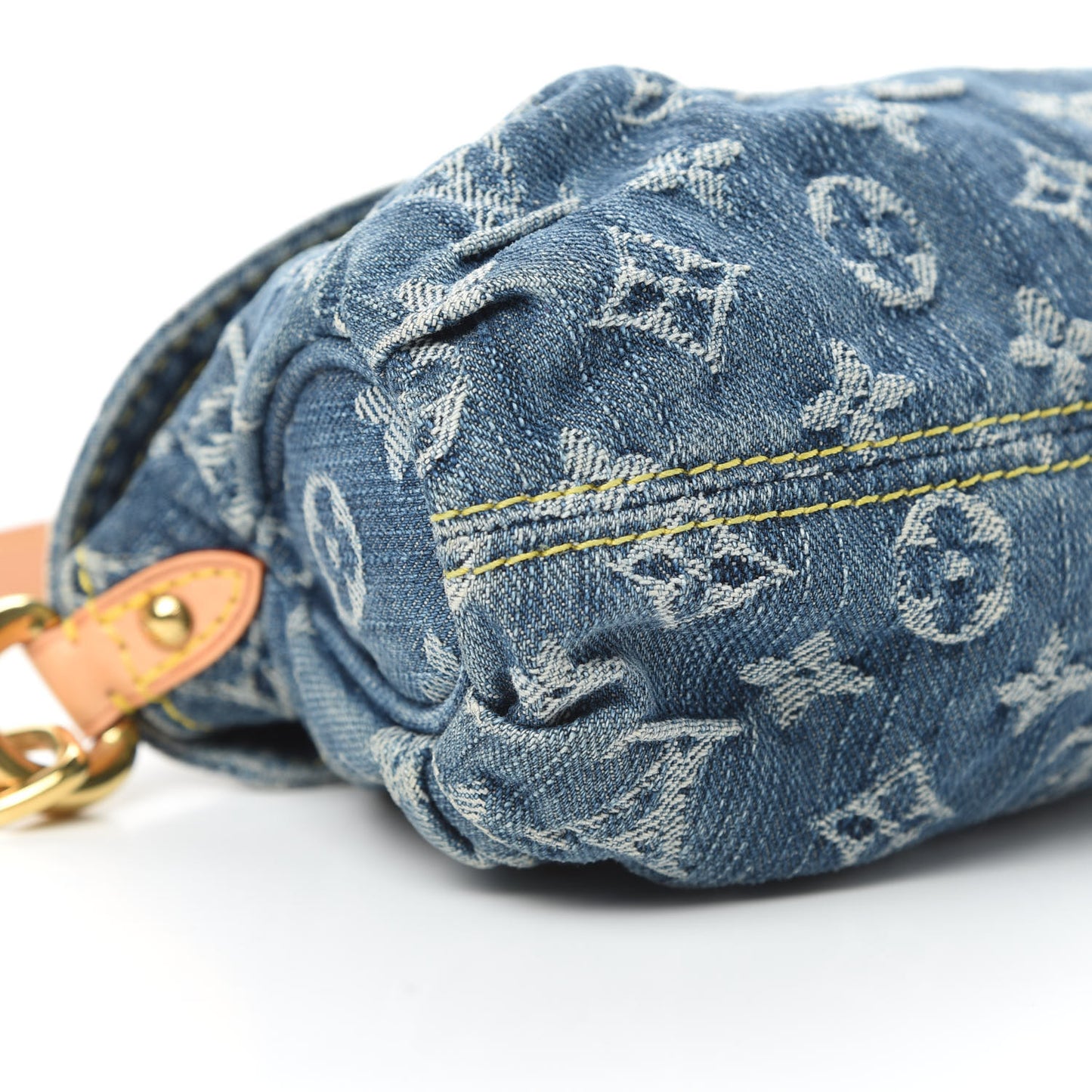 Monogram Denim Mini Pleaty Blue