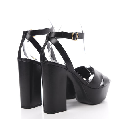 Saint Laurent Calfskin Farrah 80 Platform Sandals 40.5 Black 4 of 8