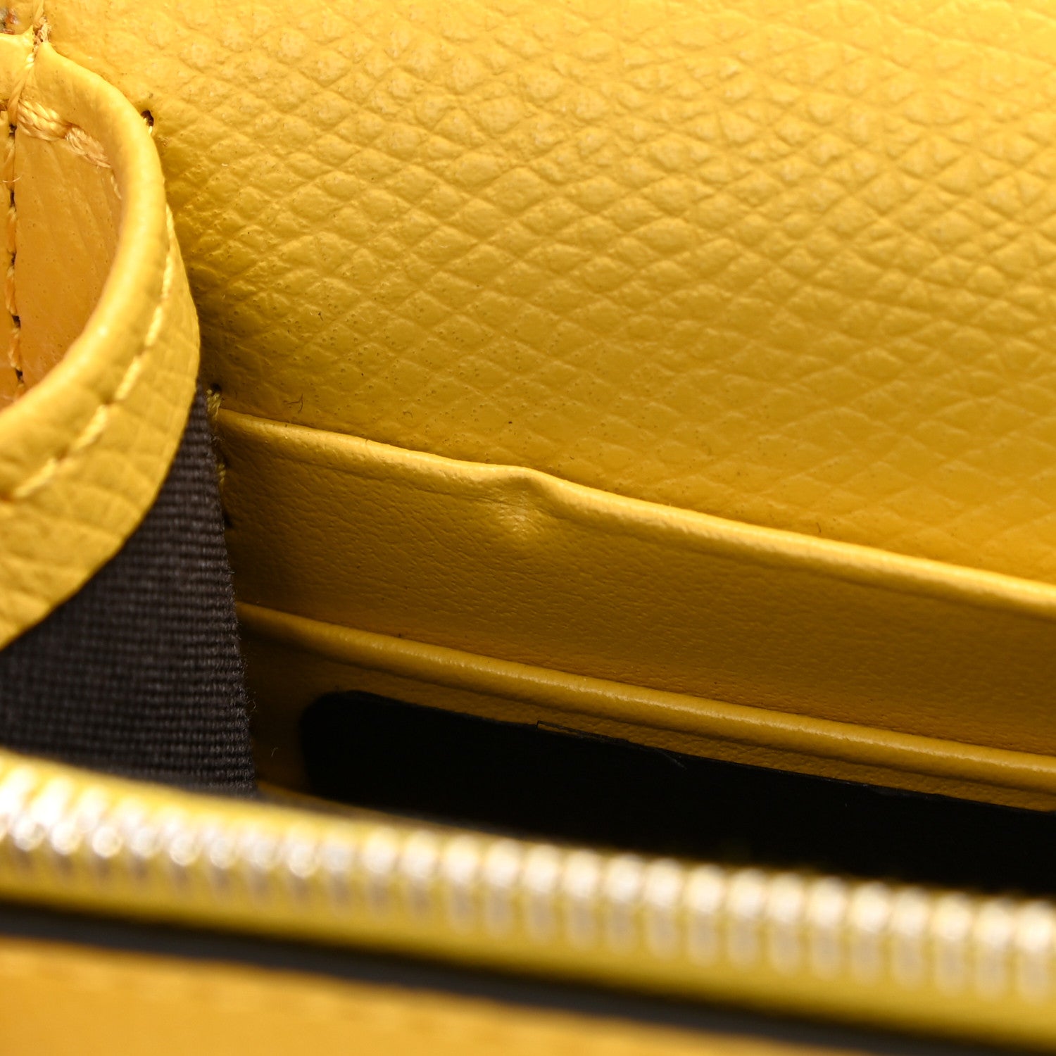 Fendi Vitello Cruise F is Fendi Bi-Color FF 1974 Embossed Medium Envelope Wallet On Chain Maya Black Sunflower 8 of 9