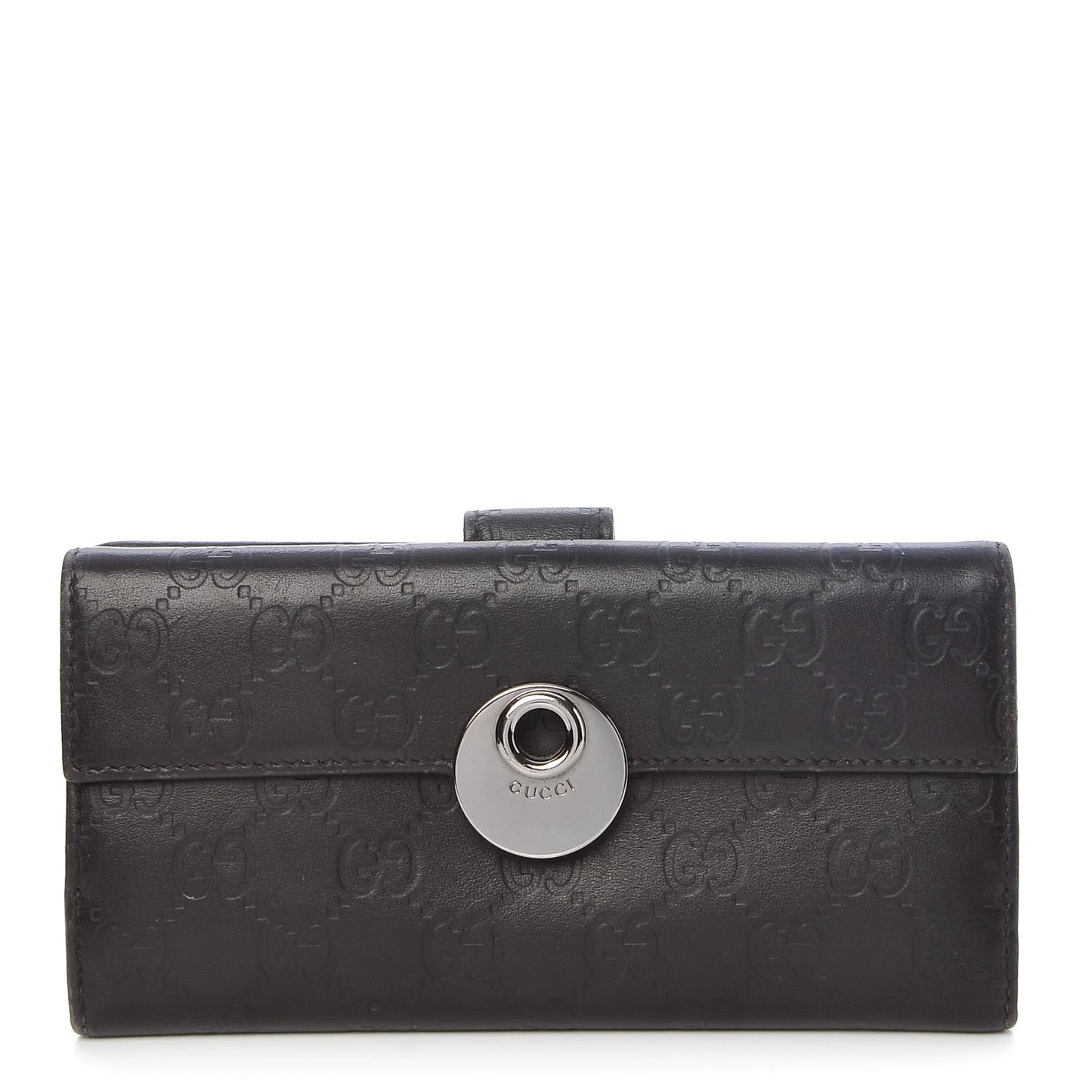 Guccissima Eclipse Continental Flap Wallet Dark Brown