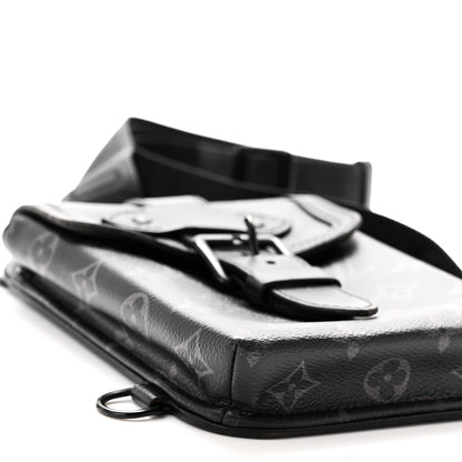 Louis Vuitton Monogram Eclipse Saumur Slingbag Black 8 of 9