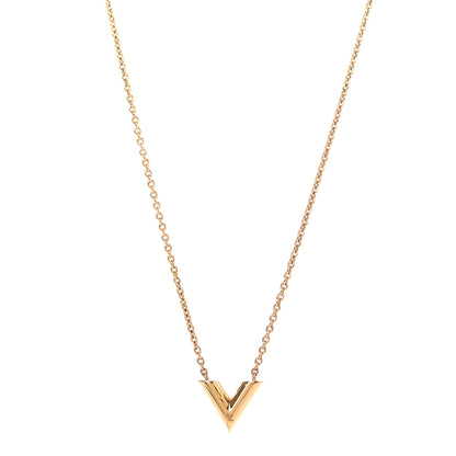 Louis Vuitton Essential V Necklace Gold 1 of 5