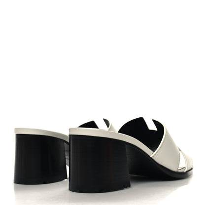 Hermes Calfskin Helia Sandals 39 White 4 of 9