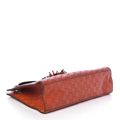 Gucci Guccissima Large Emily Chain Shoulder Bag Sun Orange 4 of 10