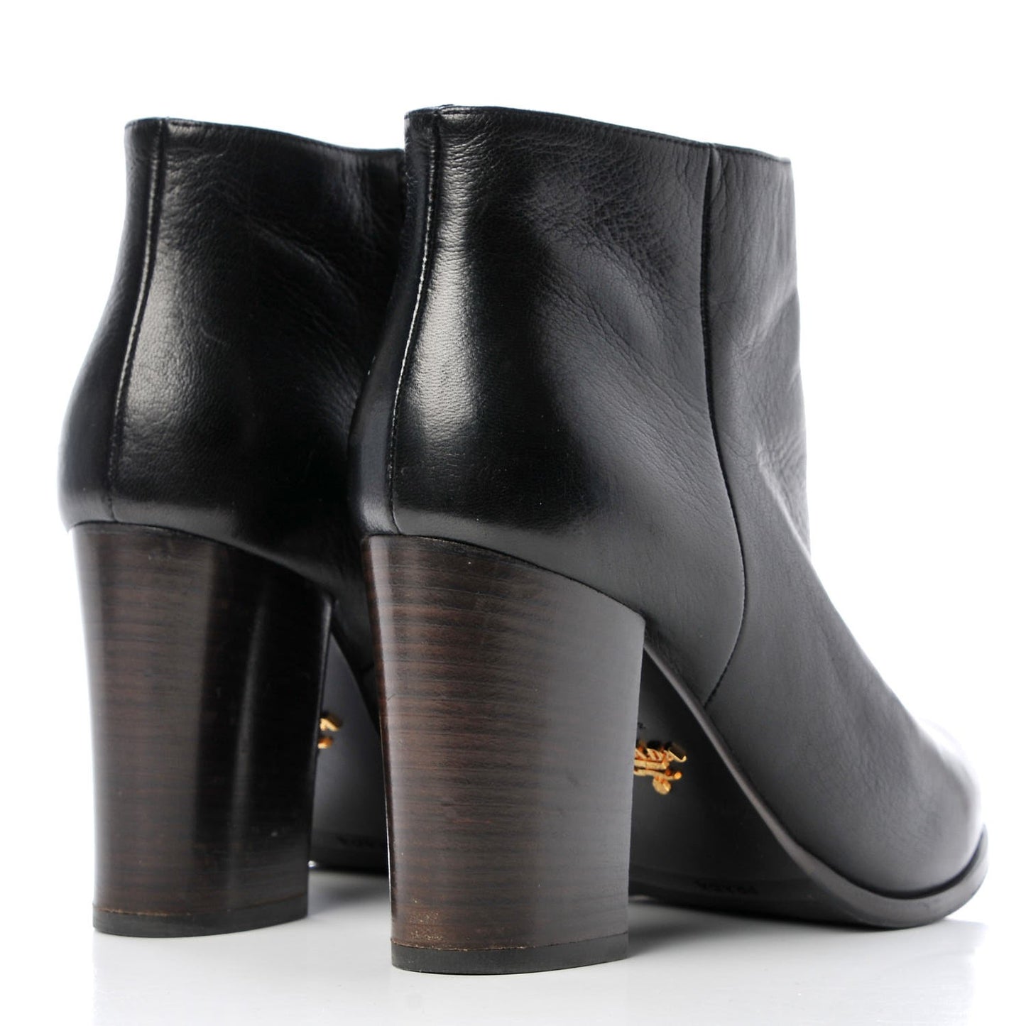 Calfskin Ankle Boots 37.5 Black