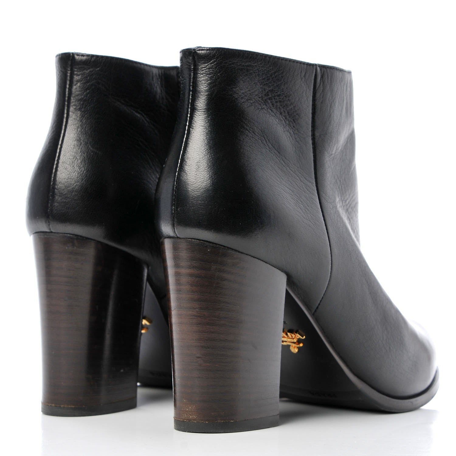 Prada Calfskin Ankle Boots 37.5 Black 4 of 10