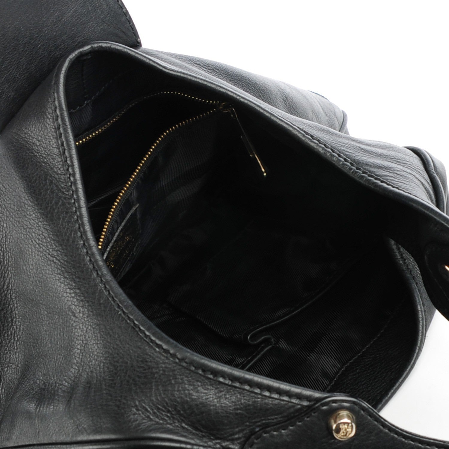 Burberry Calfskin Buckle Hobo Black 5 of 8