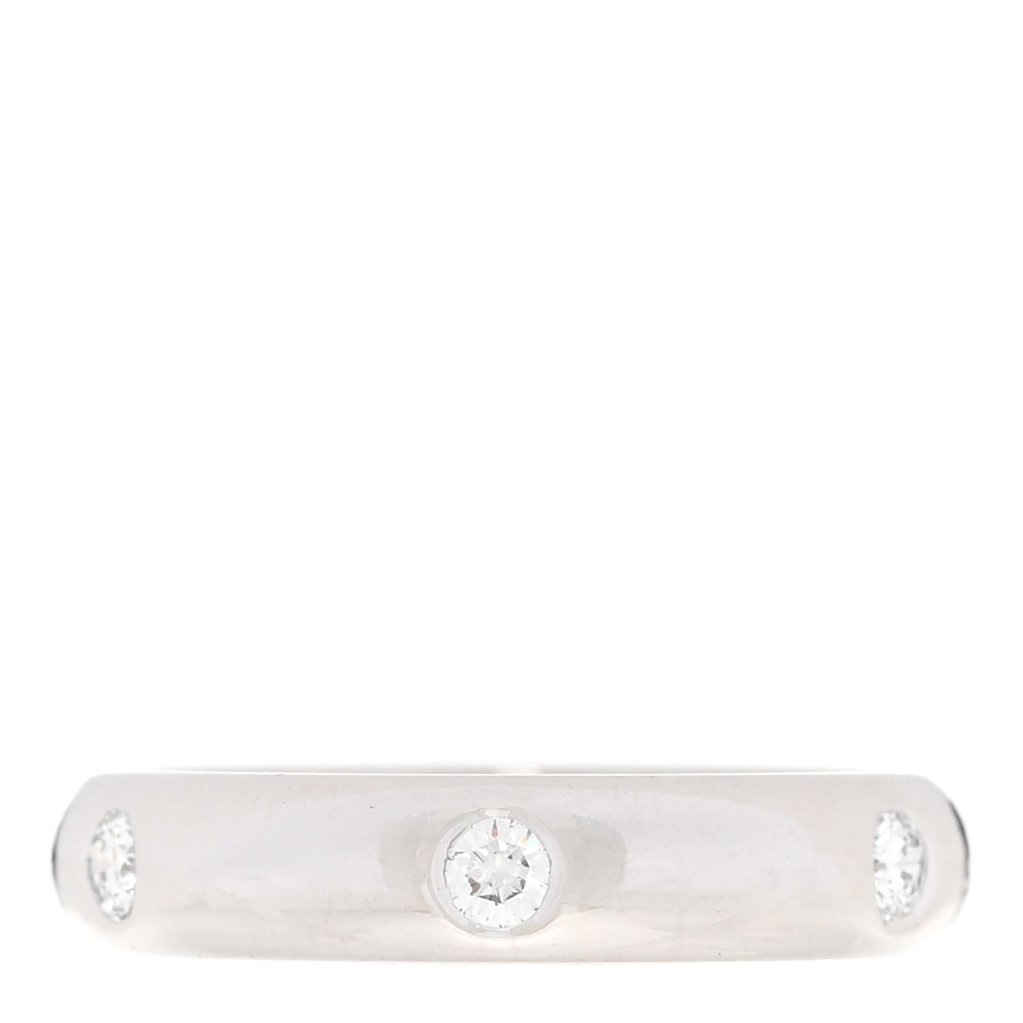 18K White Gold 6 Diamond Stella Band Ring 50 5.25