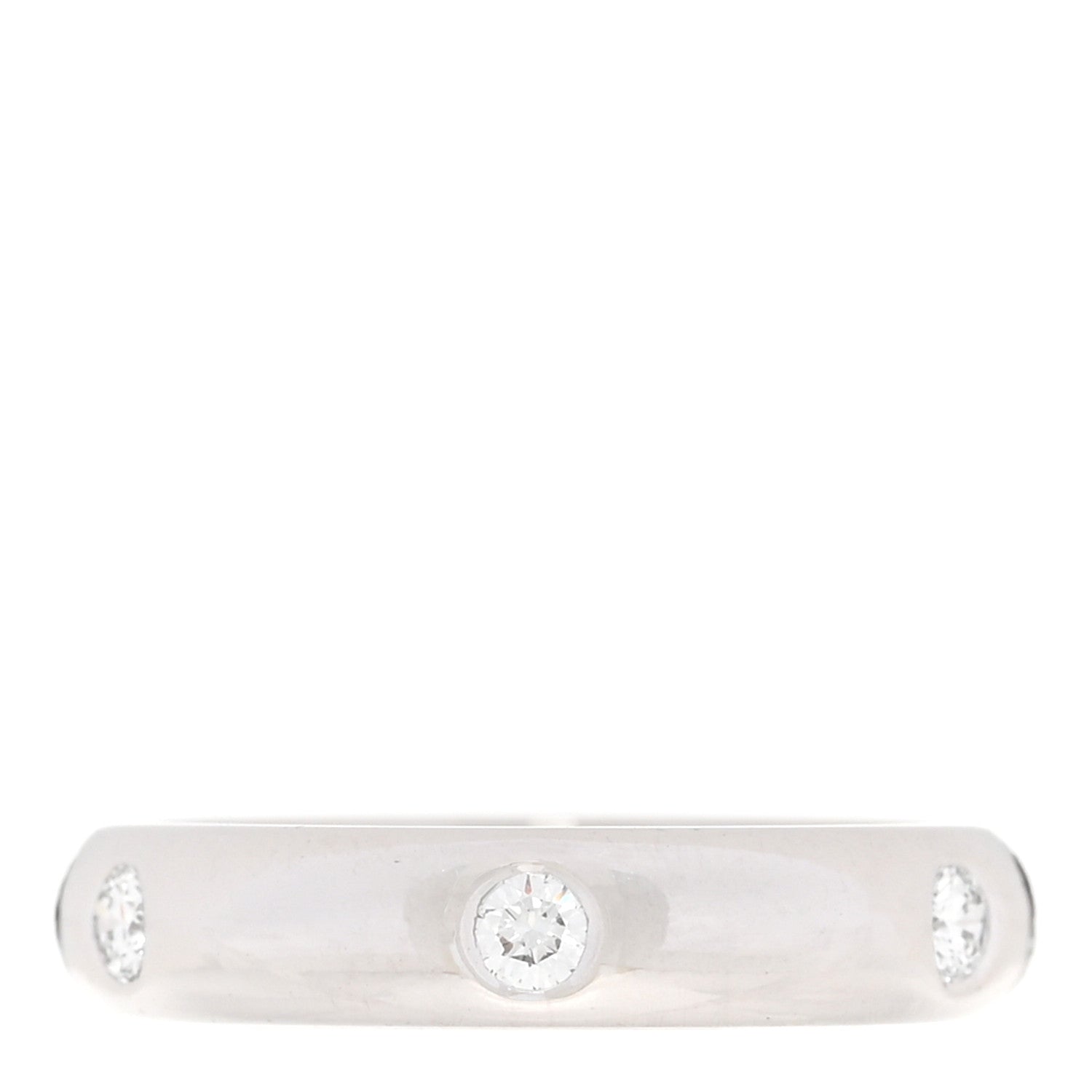 Cartier 18K White Gold 6 Diamond Stella Band Ring 50 5.25 3 of 5
