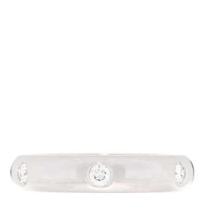 Cartier 18K White Gold 6 Diamond Stella Band Ring 50 5.25 3 of 5