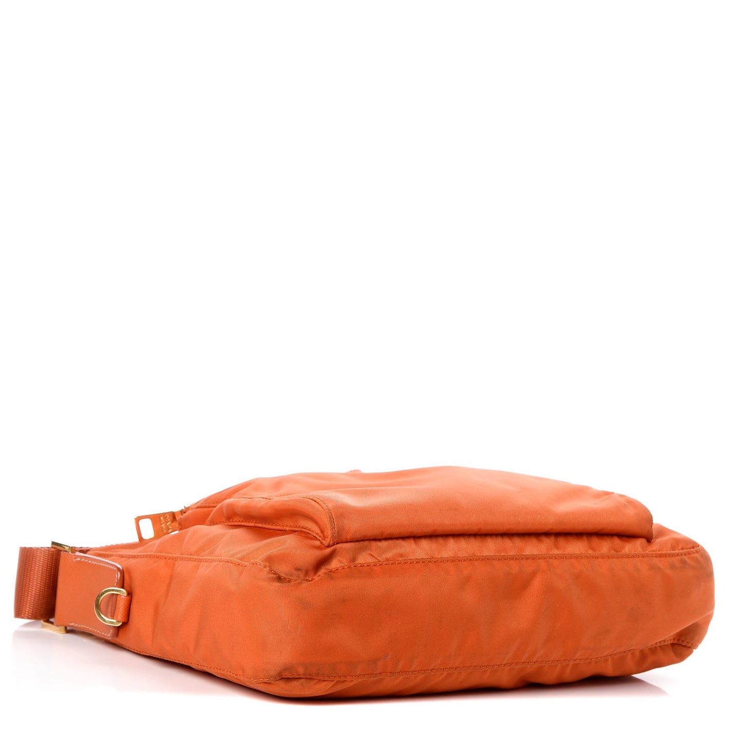Nylon Vela Flat Messenger Bag Papaya