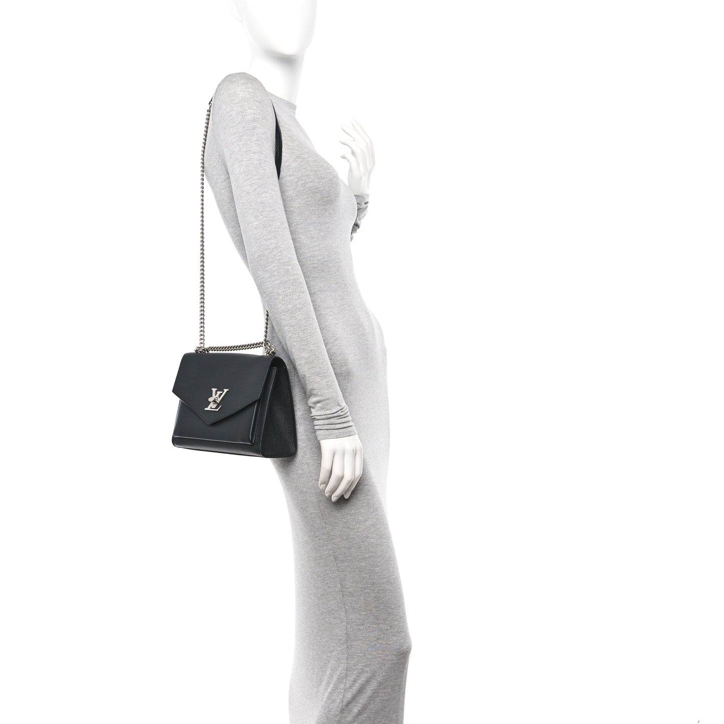 Soft Calfskin Mylockme Chain Bag BB Black