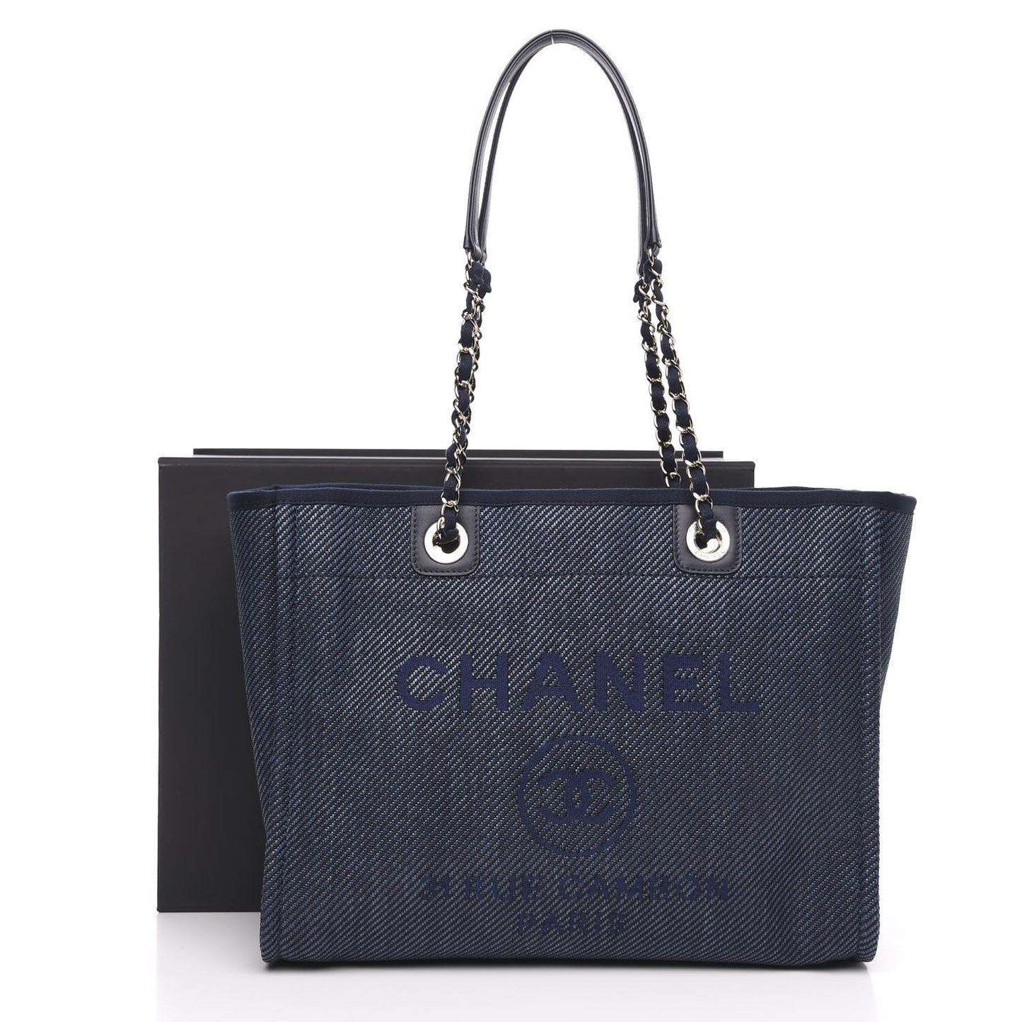 Denim Small Deauville Tote Dark Blue