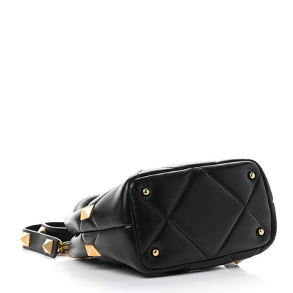 Valentino Garavani Nappa Small Roman Stud The Handle Bag Black 4 of 8
