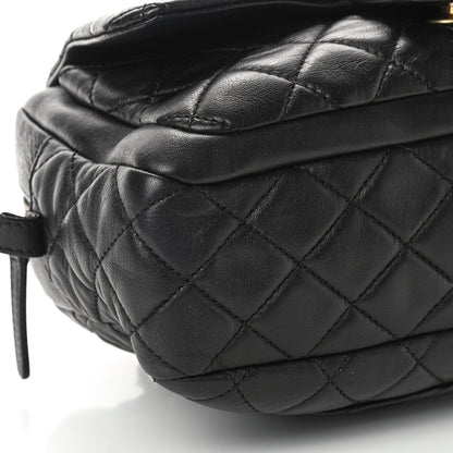 Chanel Lambskin Quilted Travel Flap Tote Black 5 of 8