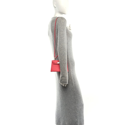 Hermes Chevre Mysore Mini Kelly Sellier 20 Rose Lipstick 2 of 11