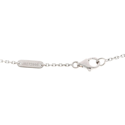 Van Cleef & Arpels 18K White Gold Diamond Vintage Alhambra Pendant Necklace 5 of 6