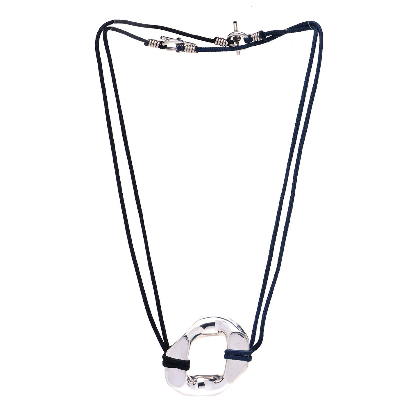 Sterling Silver Curb Link Pendant Necklace