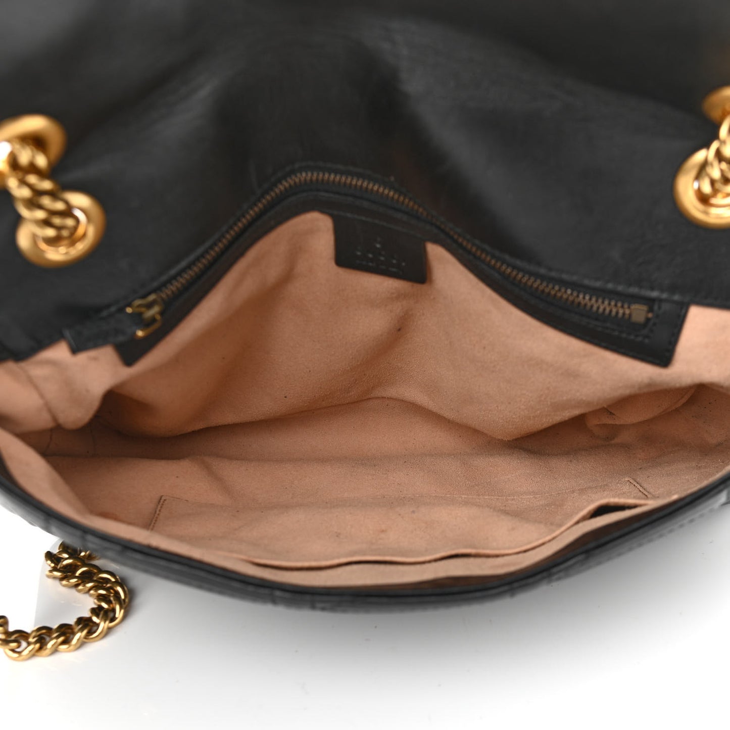 Calfskin Matelasse Studded Medium GG Marmont Shoulder Bag Black
