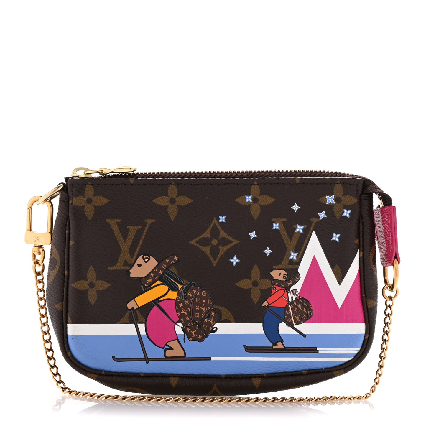 Monogram 2018 Christmas Animation Mini Bears Pochette Accessories