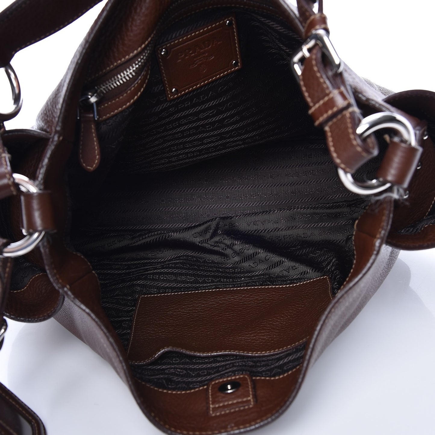 Vitello Daino Side Pocket Hobo Bruciato