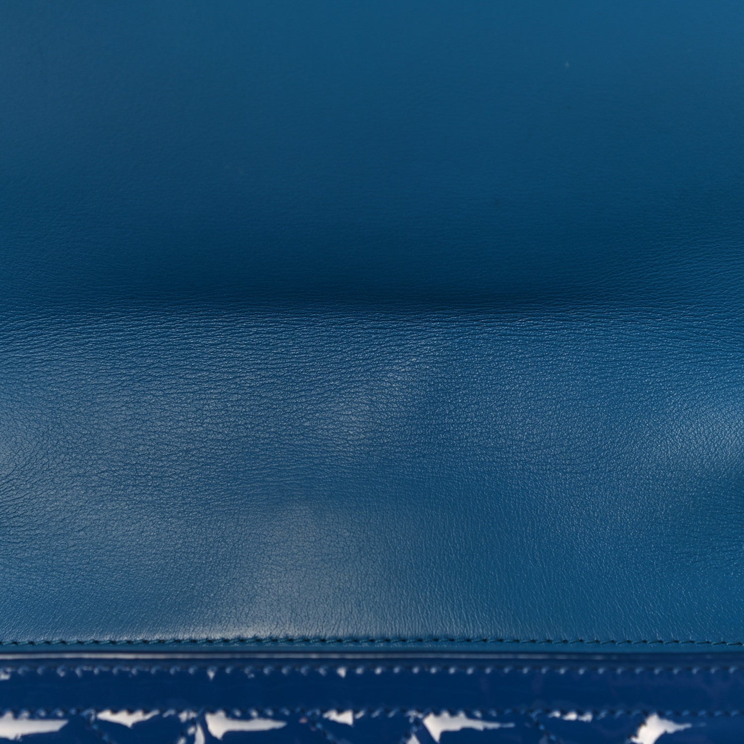 Chanel Patent Quilted Large Coco Shine Flap Blue 10 of 10