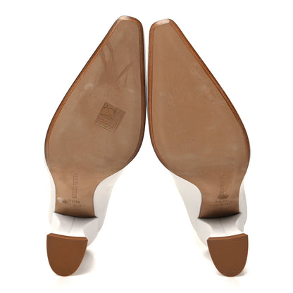 Bottega Veneta Lambskin Mules 38.5 Optic White 5 of 8