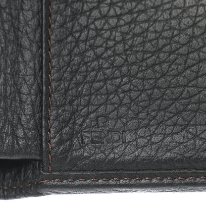 Fendi Zucchino Tri-Fold Envelope Wallet Black 6 of 9