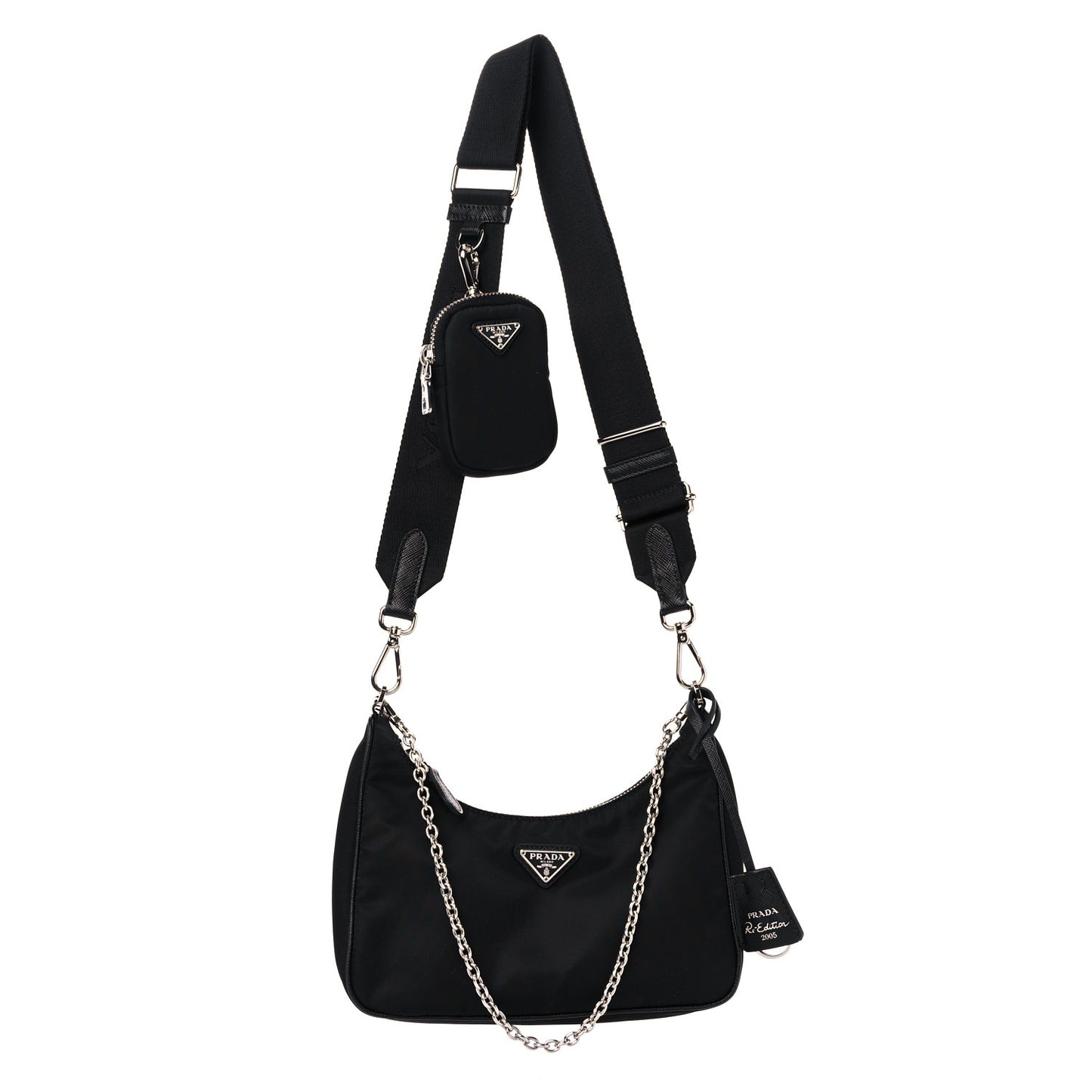 Nylon Re-Edition 2005 Shoulder Bag Black