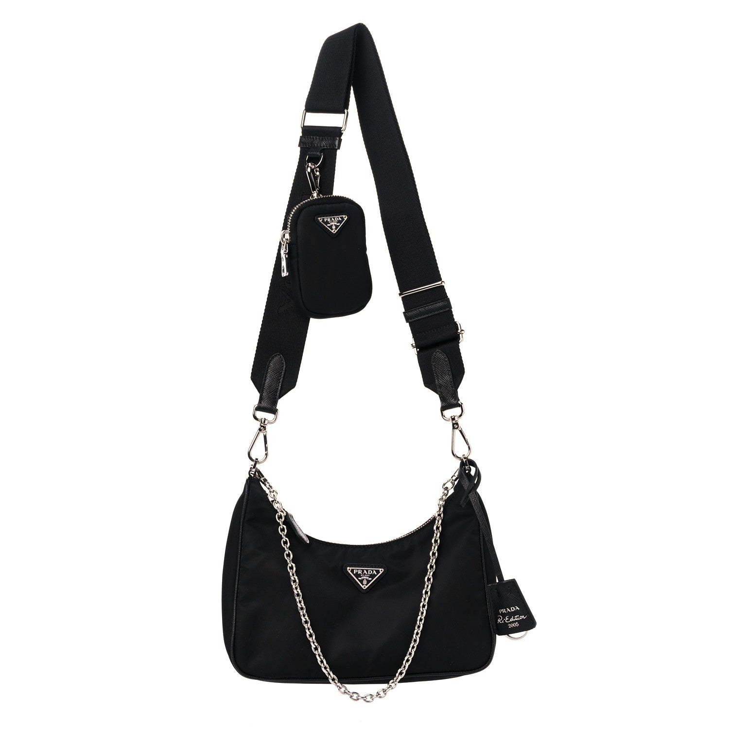 Prada Nylon Re-Edition 2005 Shoulder Bag Black 1 of 8