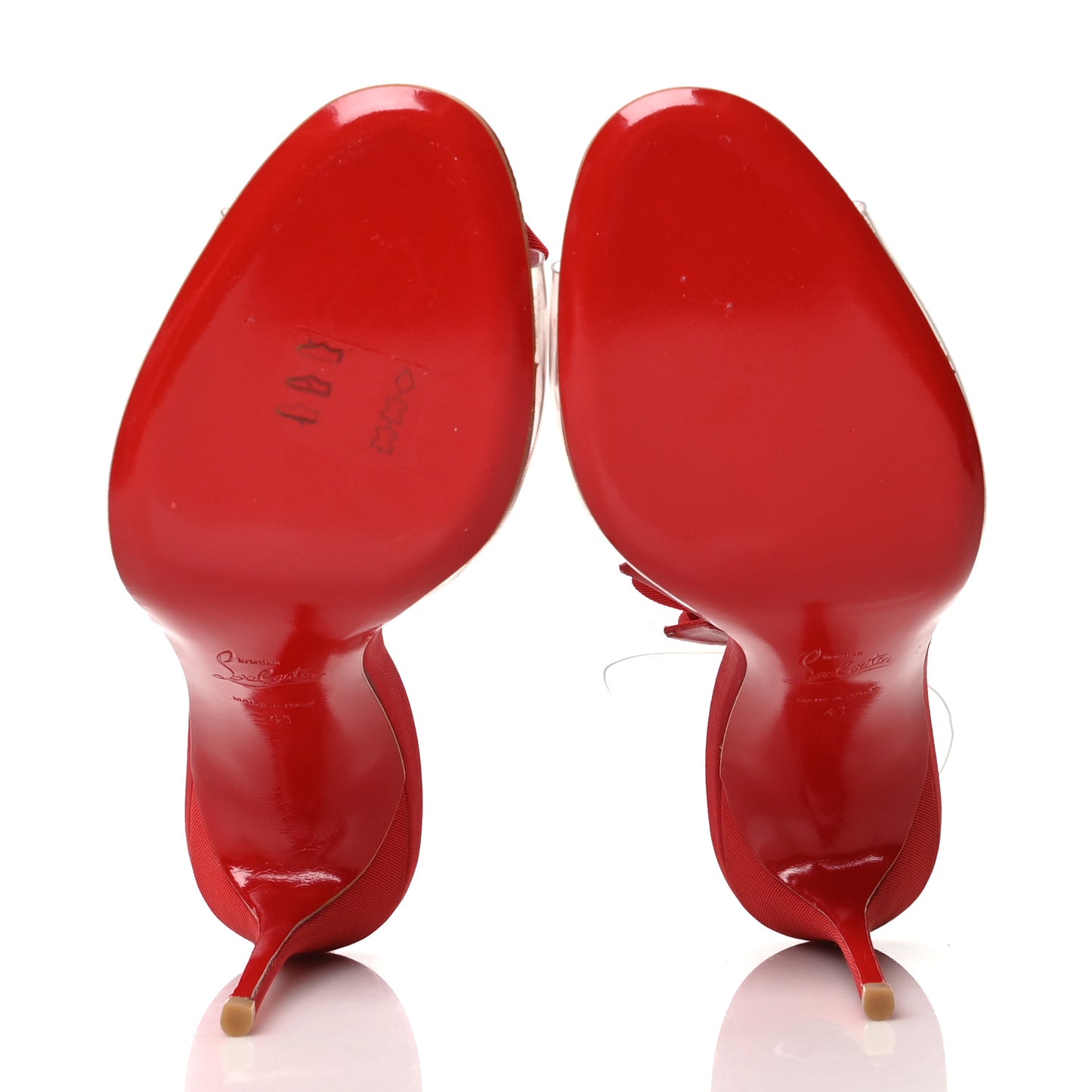 Grossgrain PVC Bow Bow 20th Anniversary 100 Pumps 41 Red