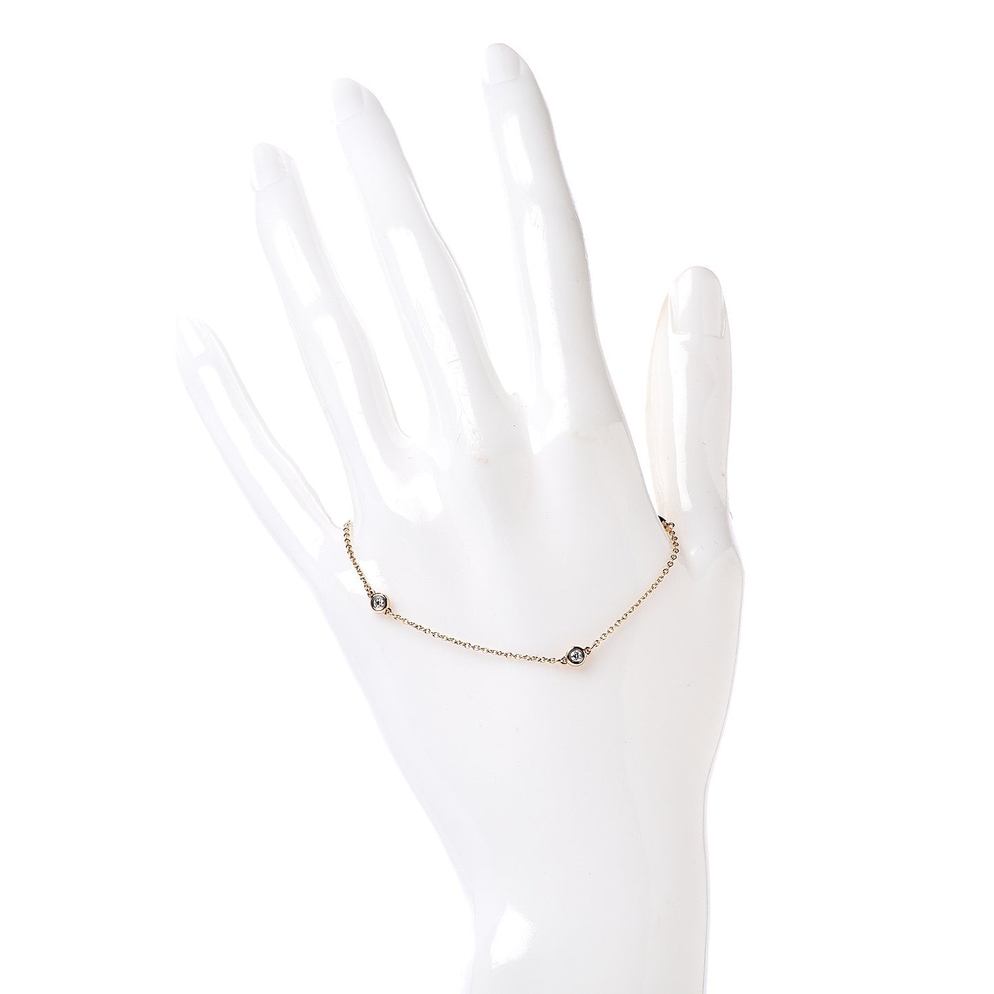 18K Rose Gold Diamond .15ctw Elsa Peretti Diamonds by the Yard Station Bracelet