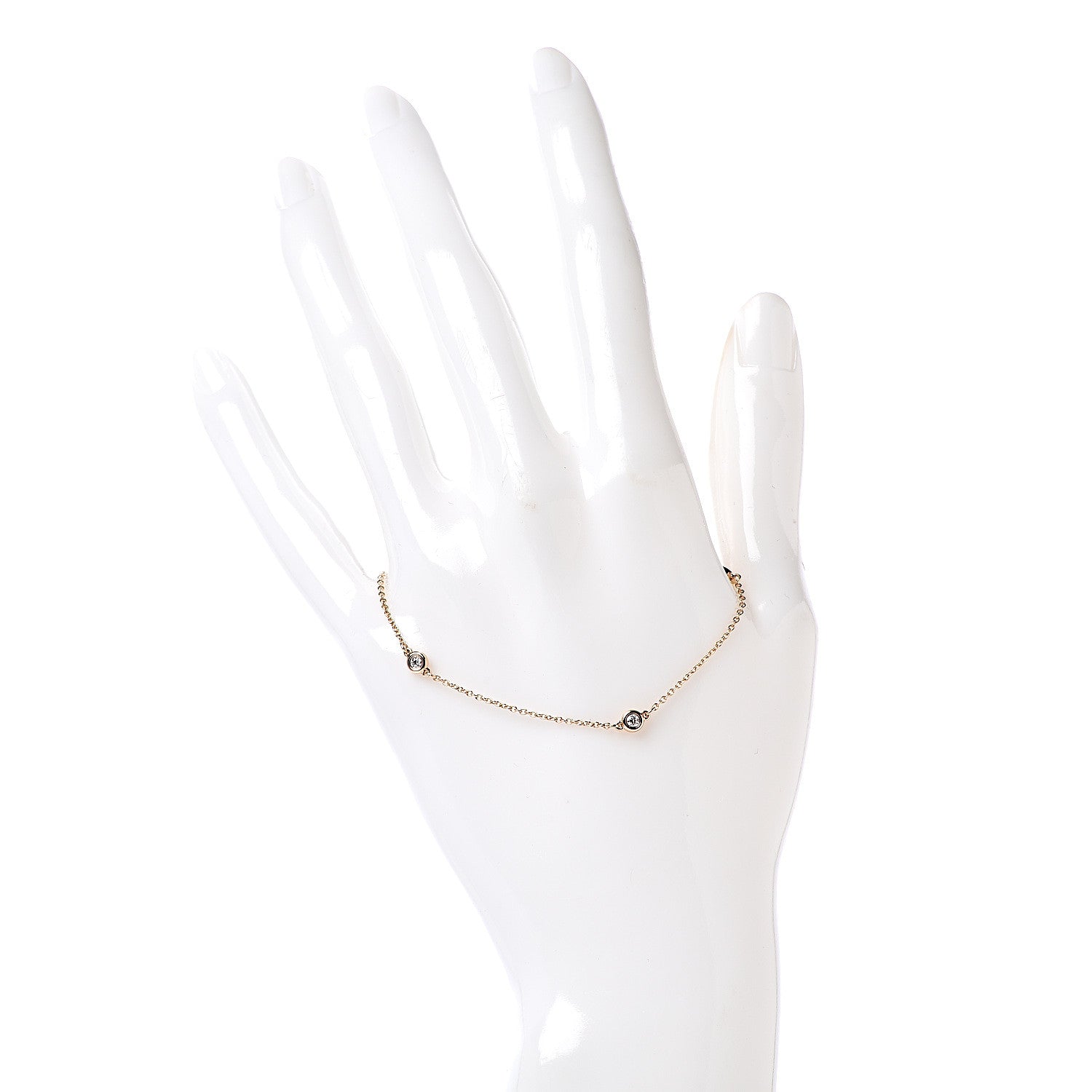 Tiffany 18K Rose Gold Diamond .15ctw Elsa Peretti Diamonds by the Yard Station Bracelet 2 of 8