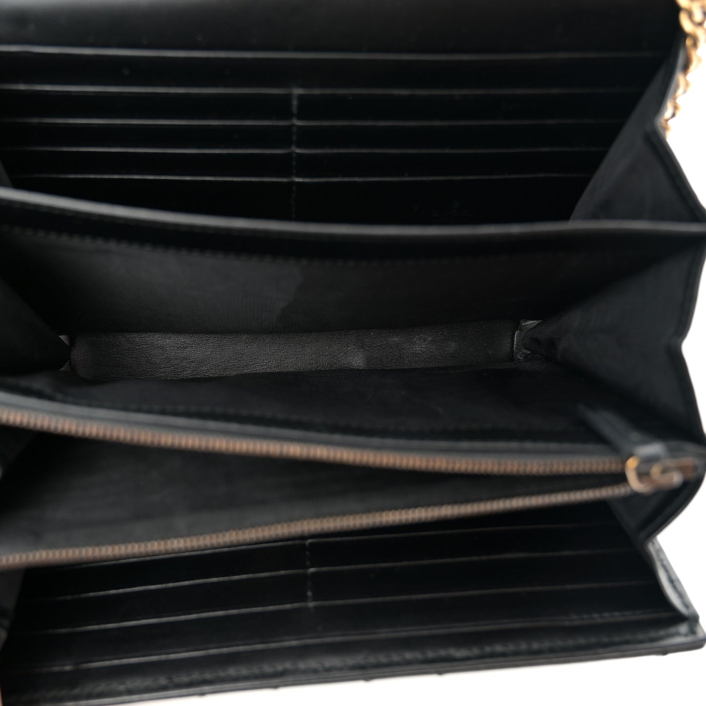 Calfskin Matelasse GG Marmont Chain Wallet Black