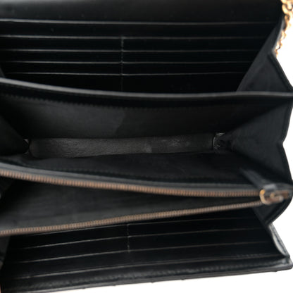 Gucci Calfskin Matelasse GG Marmont Chain Wallet Black 5 of 10