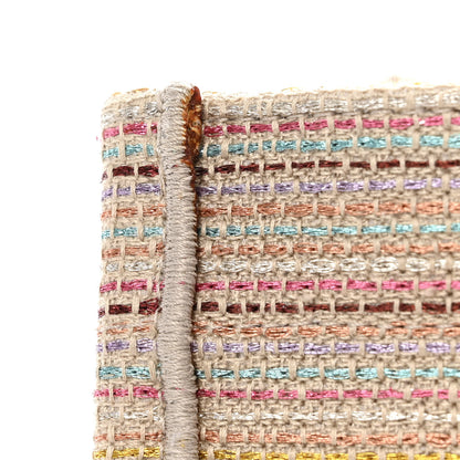 Christian Dior Canvas Embroidered Medium Stripes Book Tote Beige Multicolor 15 of 15