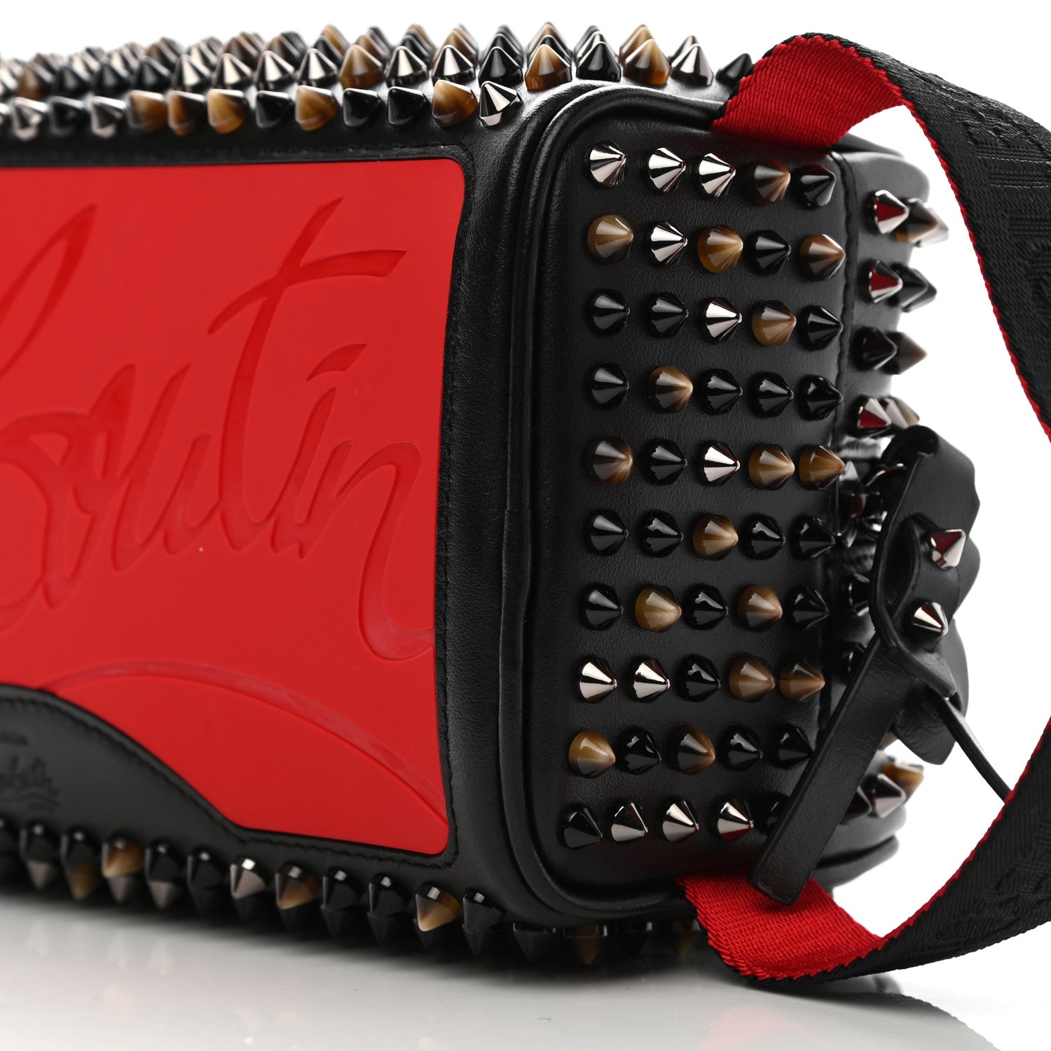 Christian Louboutin Calfskin Spikes Mens Blaster Toiletry Bag Black 8 of 8