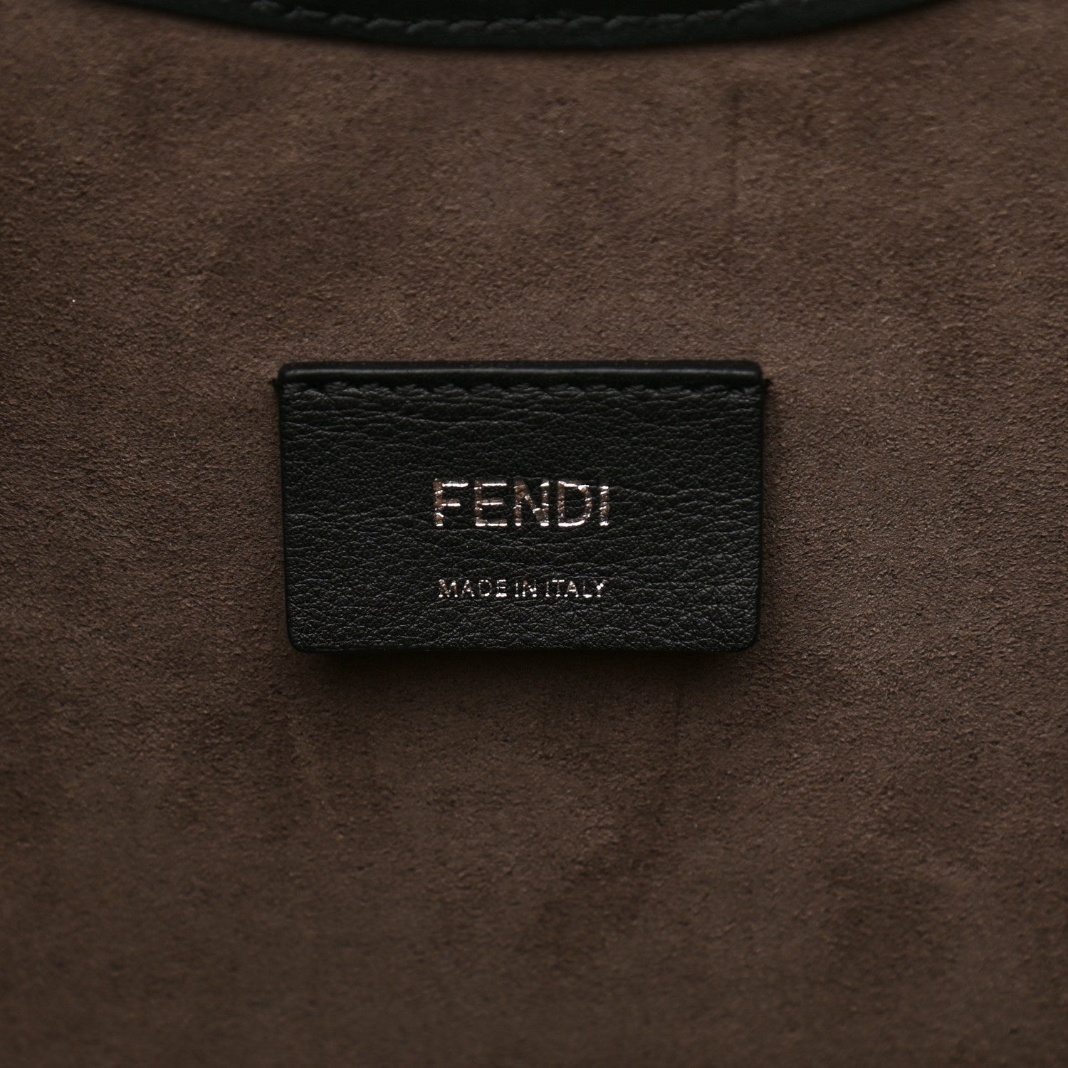 Fendi Vitello Century Wicker FF Embossed Large Runaway Shopper Tote Tobacco Black 6 of 11