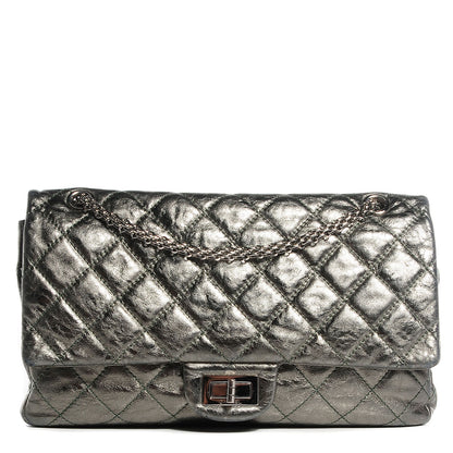Chanel Metallic Aged Calfskin Quilted 2.55 Reissue 227 Flap Silver 1 of 7