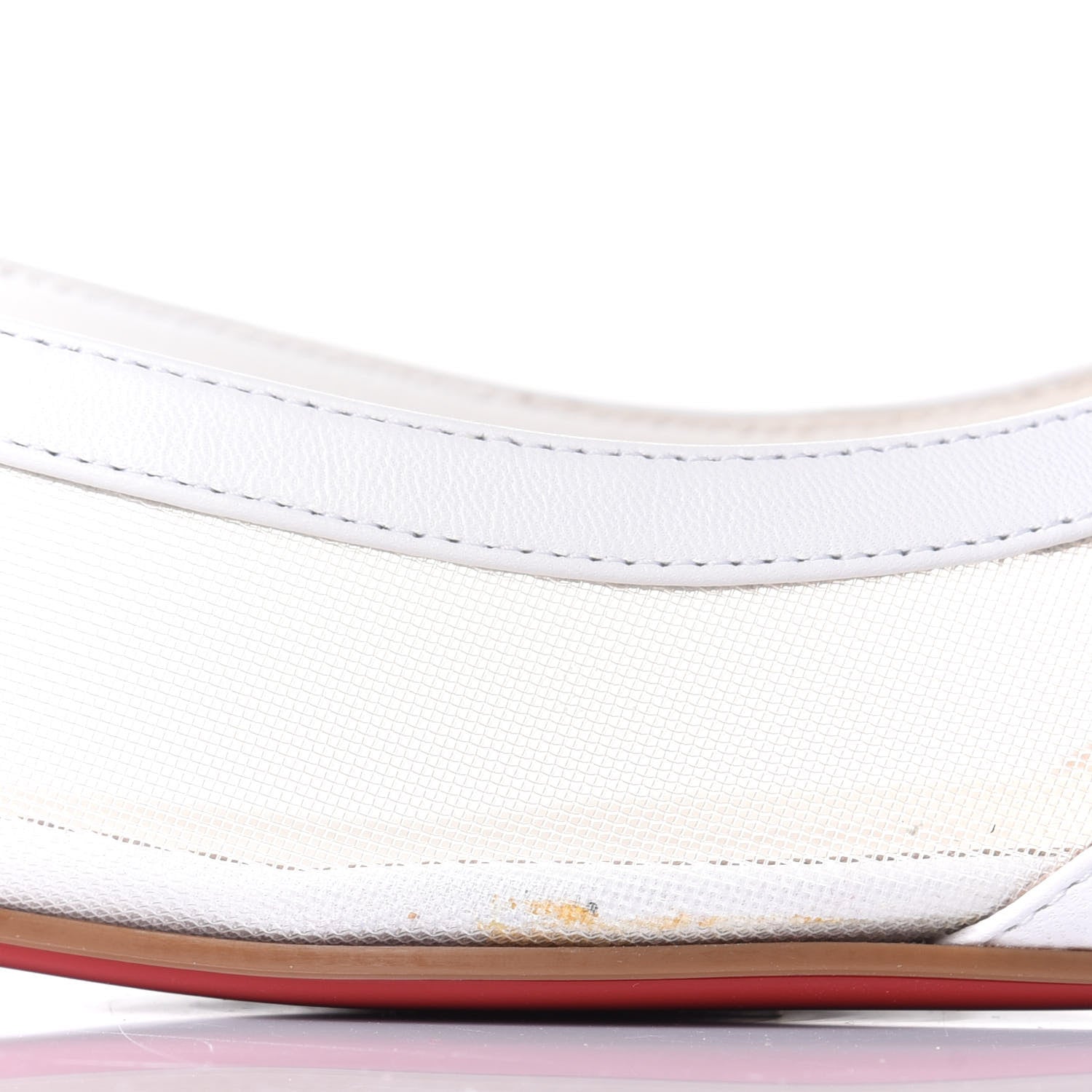 Christian Louboutin Kid Rete Galativi Flats 40 Version Bianco 10 of 11