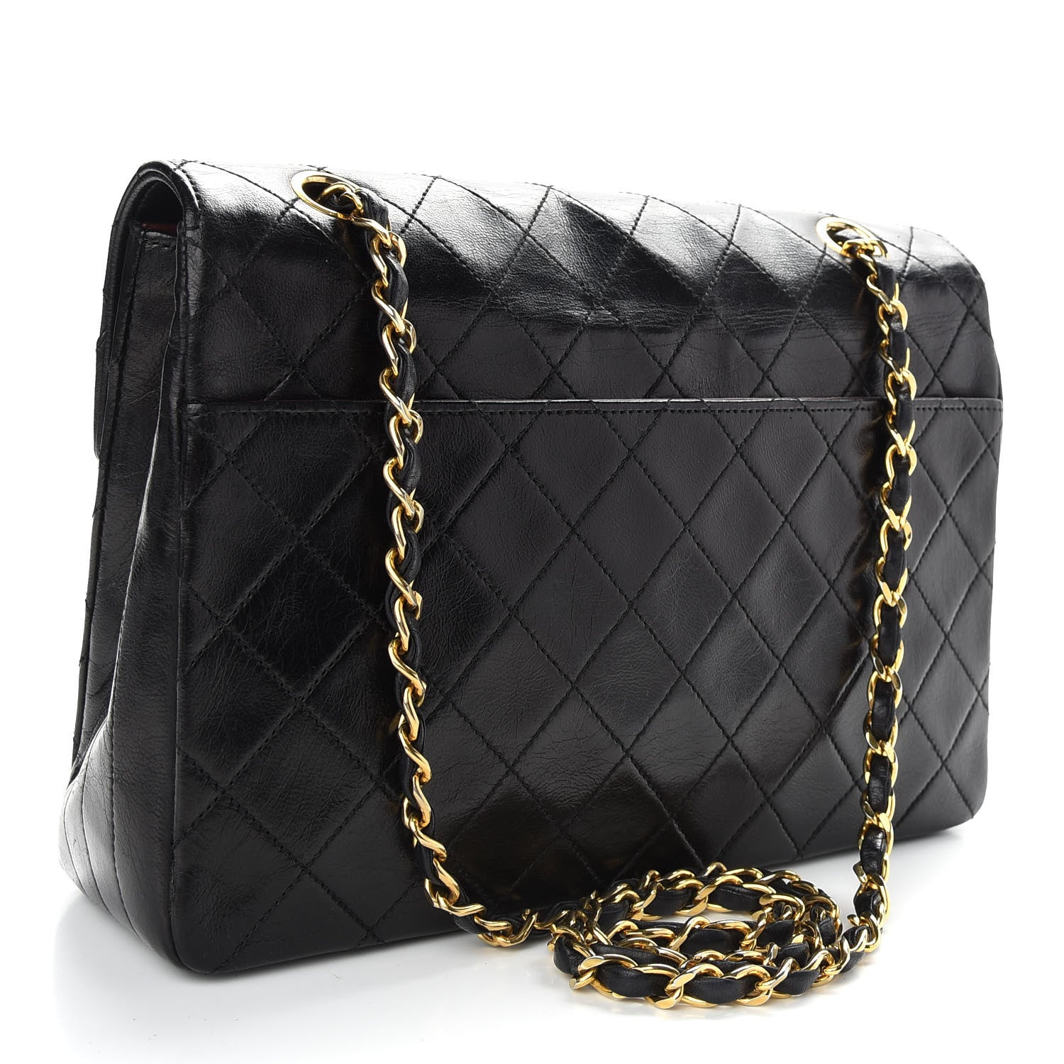 Chanel Lambskin Quilted Medium Single Flap Black 3 of 9