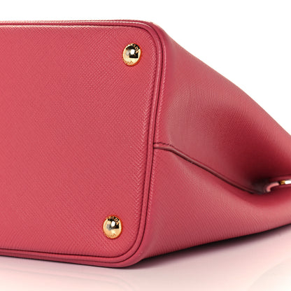 Prada Saffiano Cuir Medium Double Bag Tamaris Pesca 14 of 14