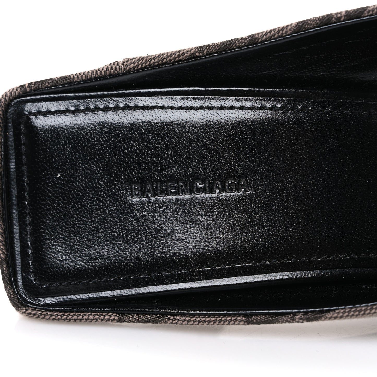 BB Monogram Square Knife 80mm Mule Pumps 38.5 Dark Mink Grey Dark Brown