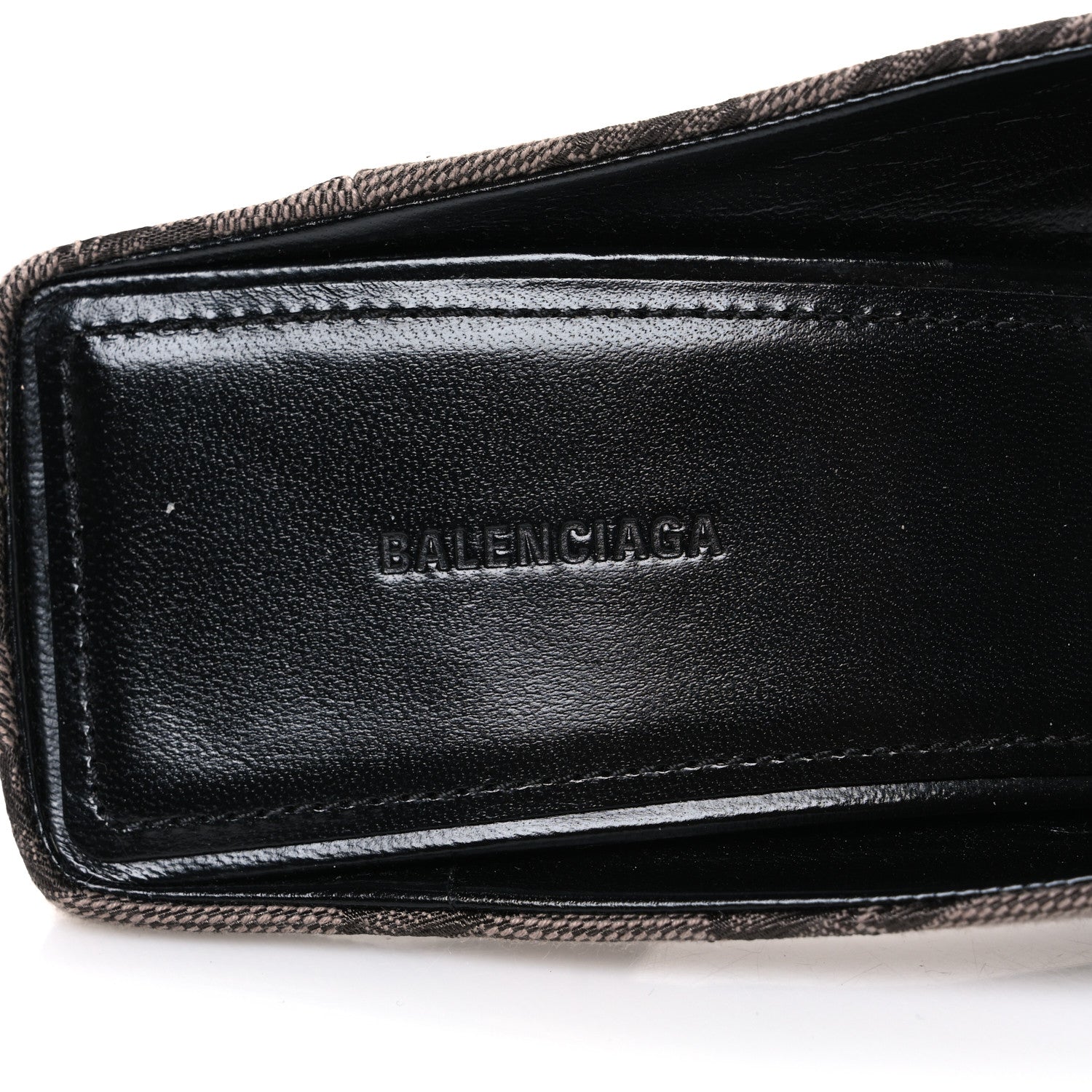 Balenciaga BB Monogram Square Knife 80mm Mule Pumps 38.5 Dark Mink Grey Dark Brown 9 of 12