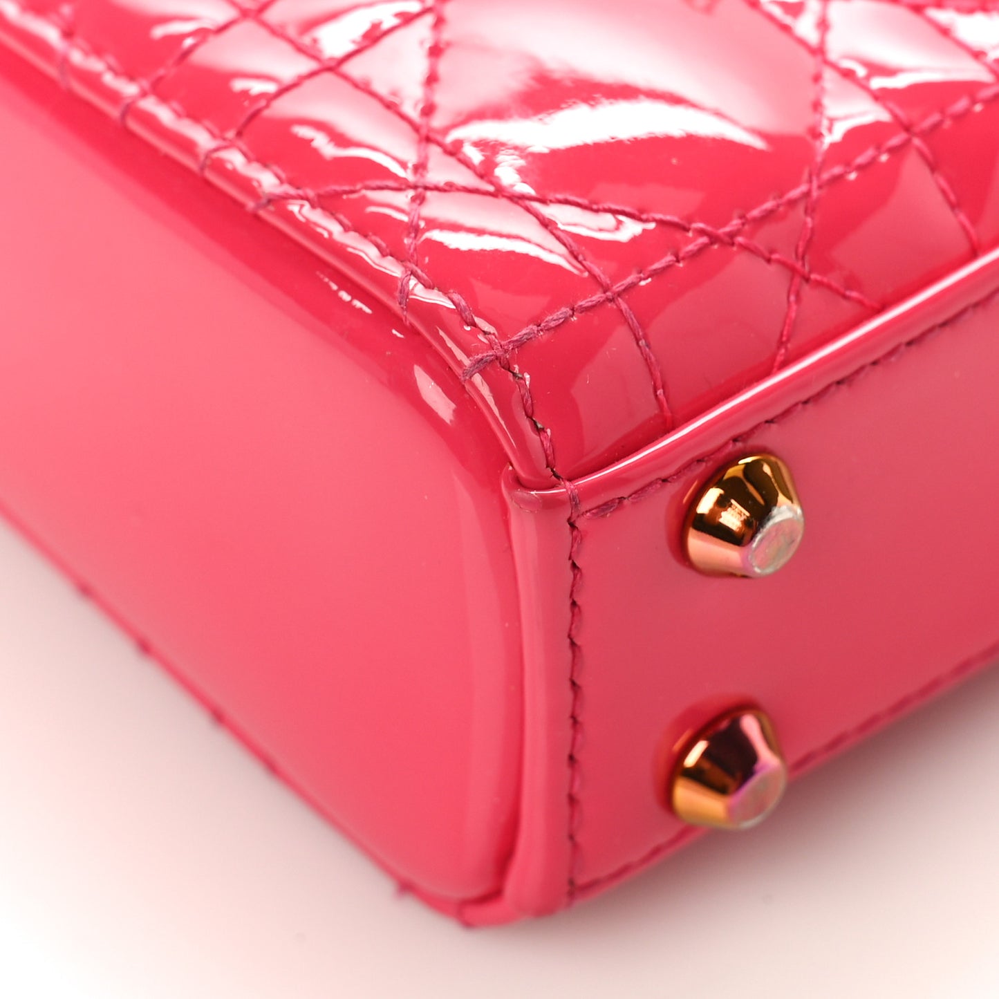 Patent Cannage Micro Lady Dior Pink