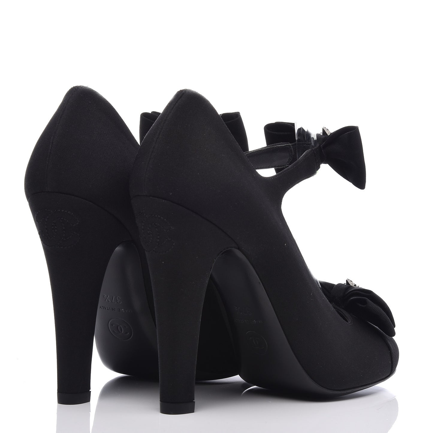 Grosgrain Crystal Star Mary Jane Pumps 37.5 Black