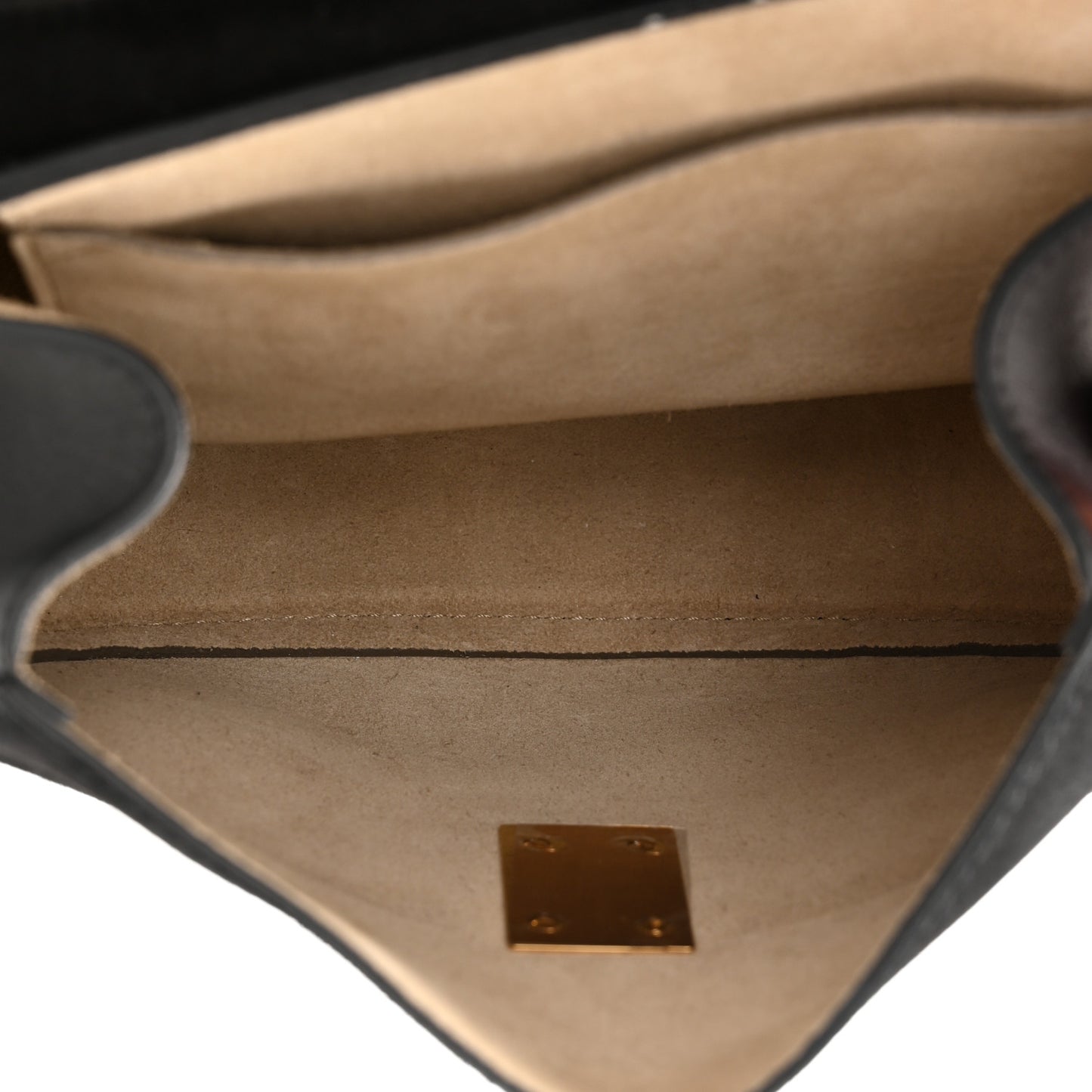 Suede Smooth Calfskin Drew Shoulder Bag Black
