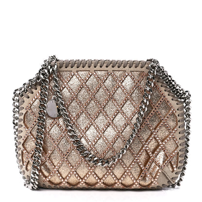 Stella McCartney Metallic Eco Alter Suede Crystal Tiny Falabella Crossbody Bag Blush 1 of 11