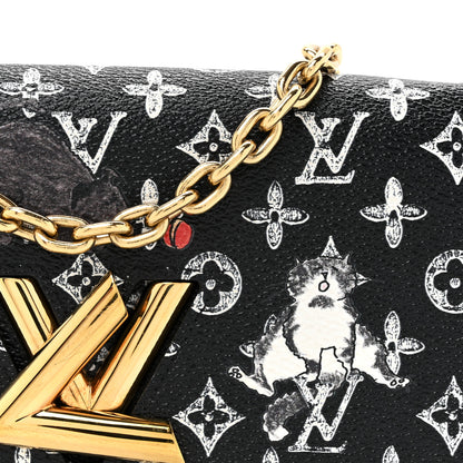 Louis Vuitton Catogram Twist Chain Wallet Black 7 of 12