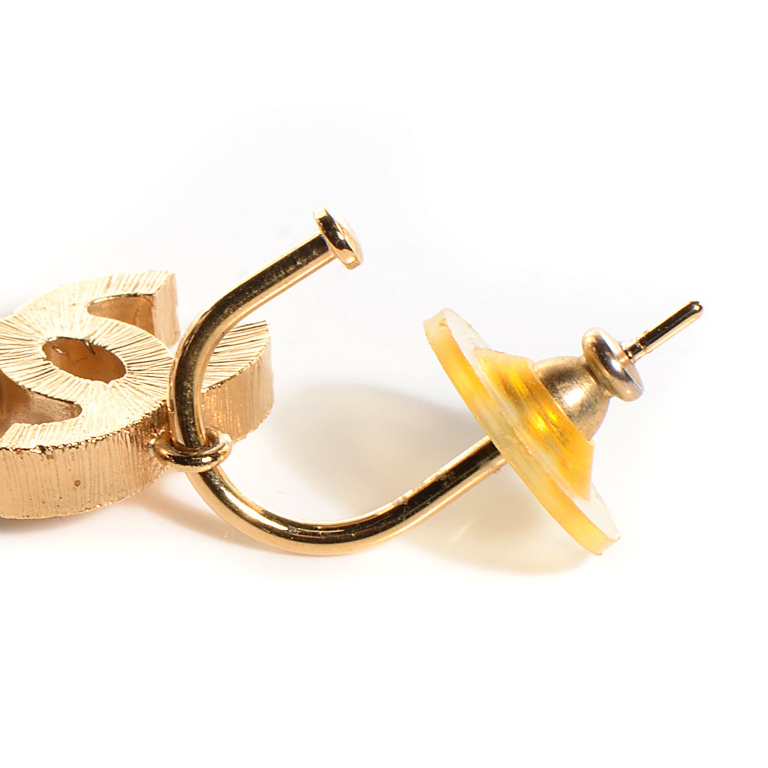 Chanel Pearl CC Logo Drop Earrings Gold 4 of 4